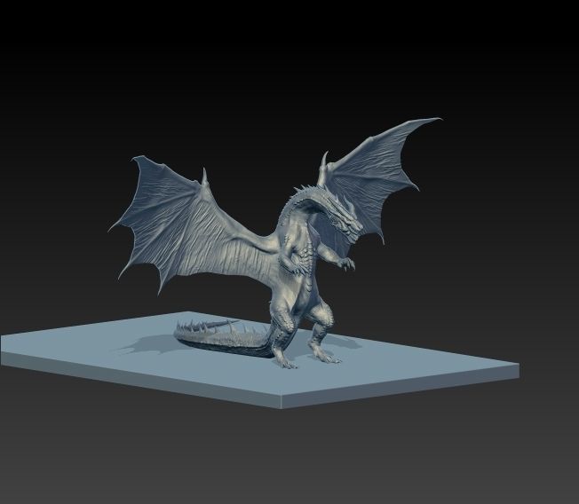 Dragon on shelf 3D print model_3