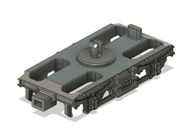 OO Hornby MK1 Coach Bogie NEM Socket to fit older Hornby Coaches 3D print model_8