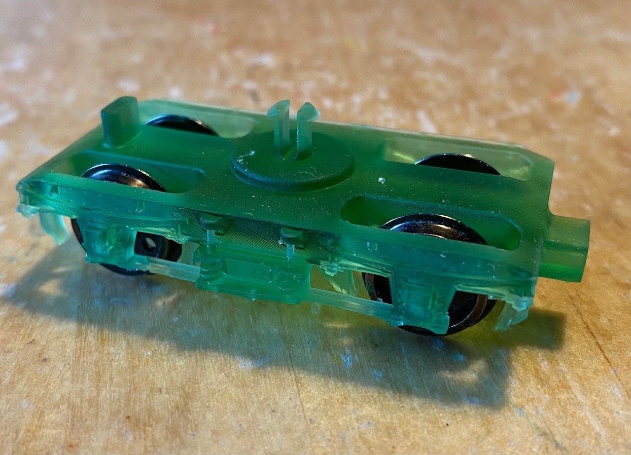 OO Hornby MK1 Coach Bogie NEM Socket to fit older Hornby Coaches 3D print model_2