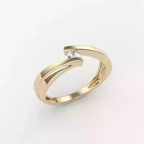 Women solitaire ring  3dm stl