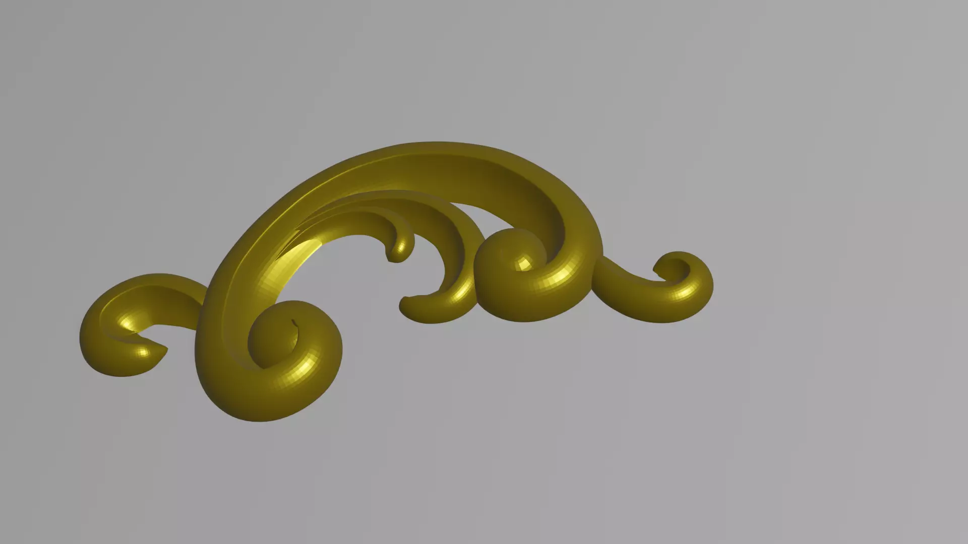 DecorN1 gold scroll Free 3D model