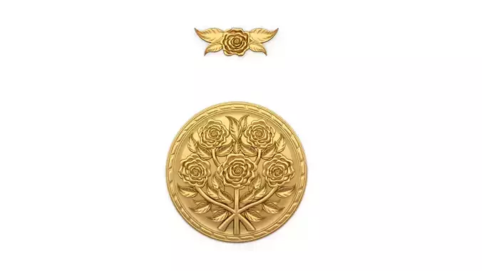 Classic decor ornament v-3D model 72 3D model