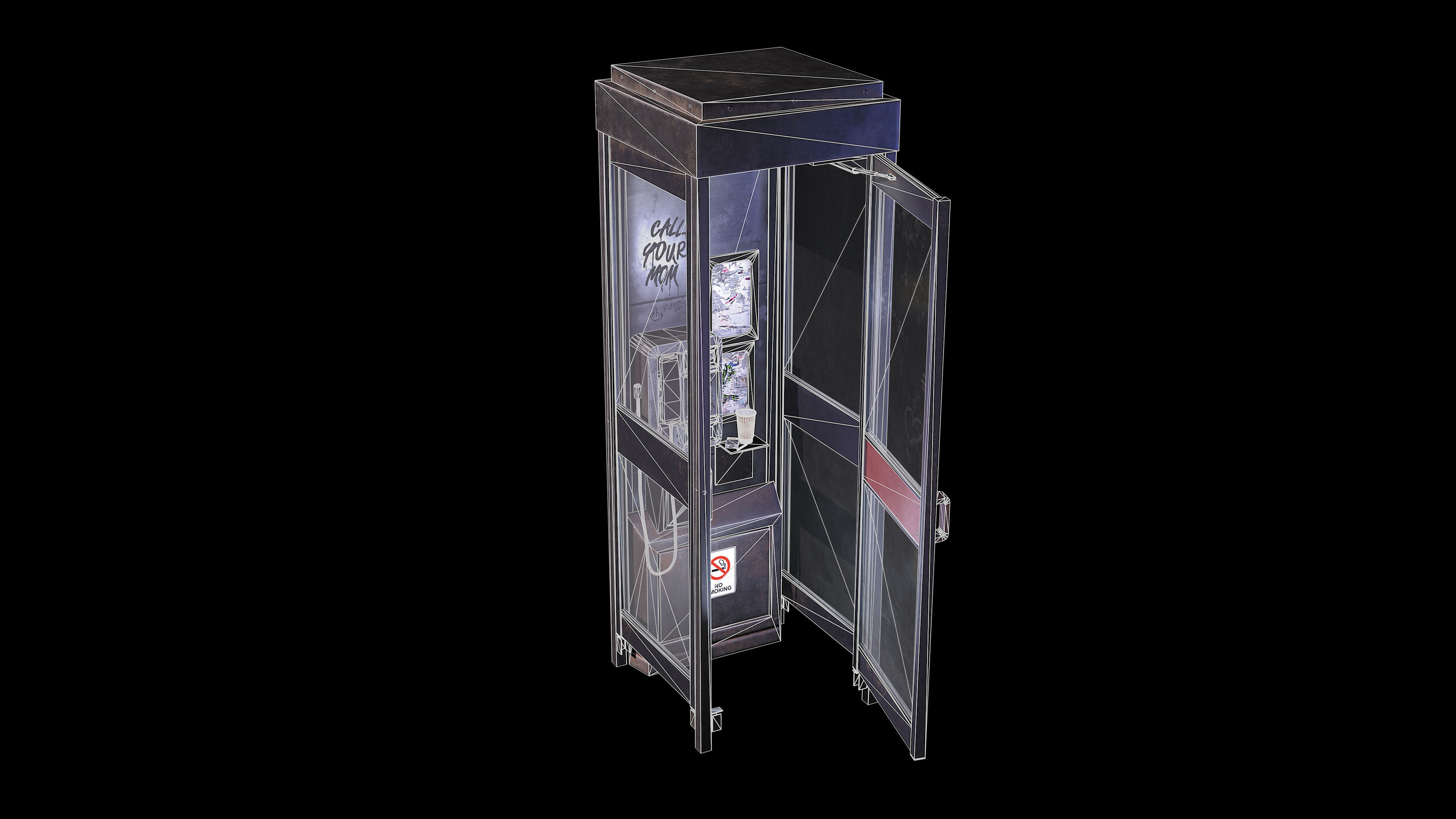 Phone box Low-poly 3D model_7