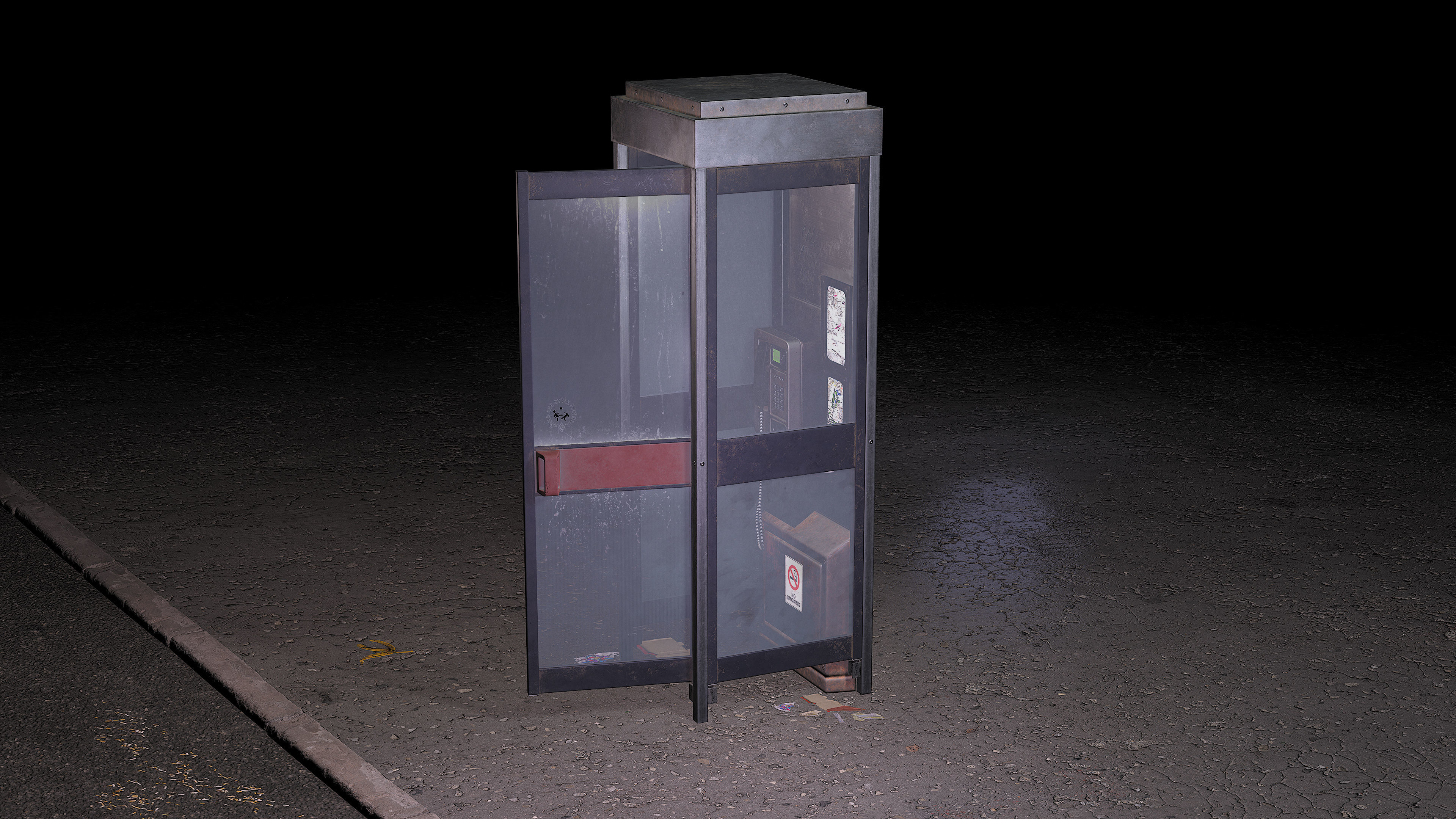 Phone box Low-poly 3D model_8