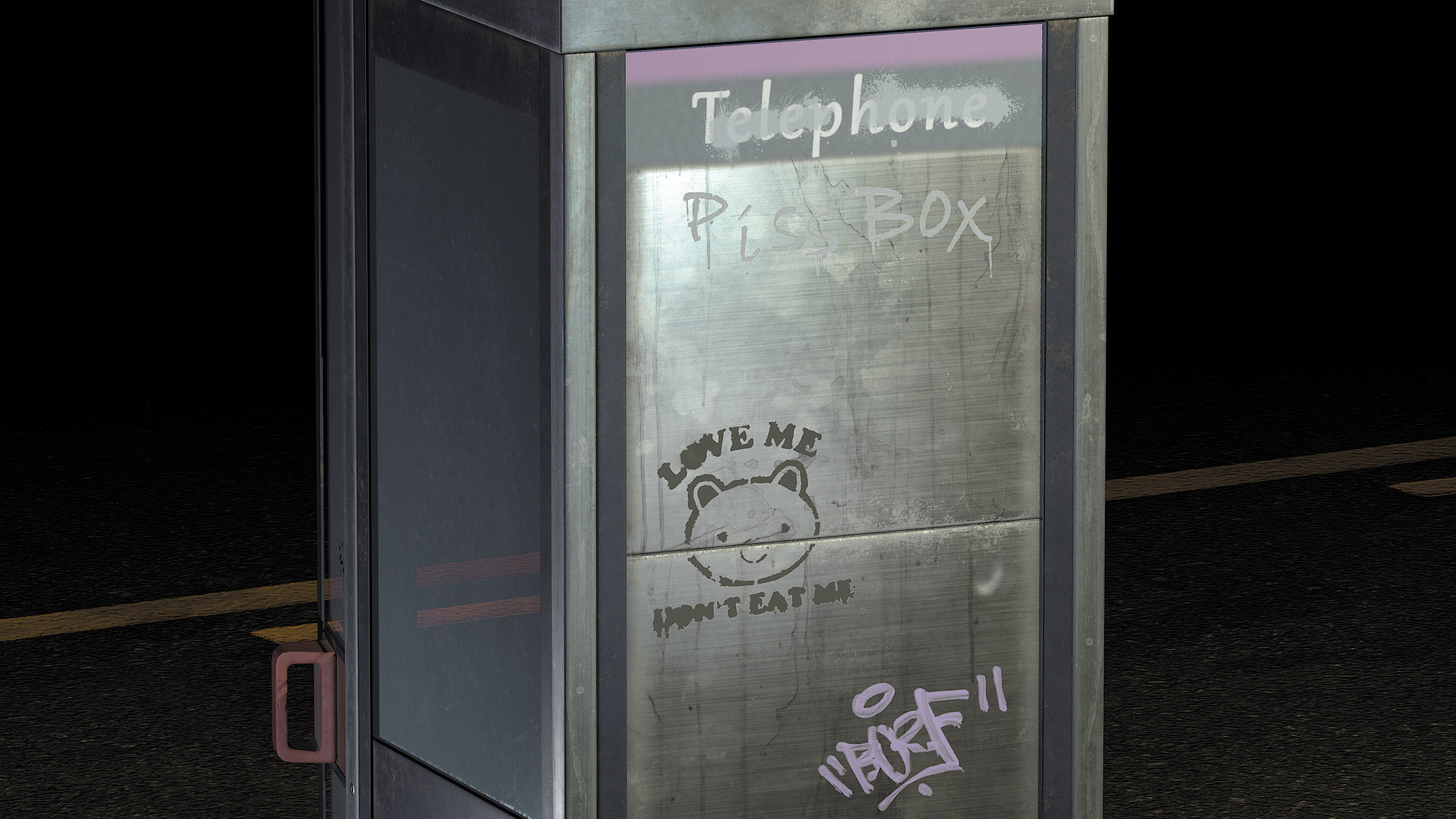 Phone box Low-poly 3D model_3