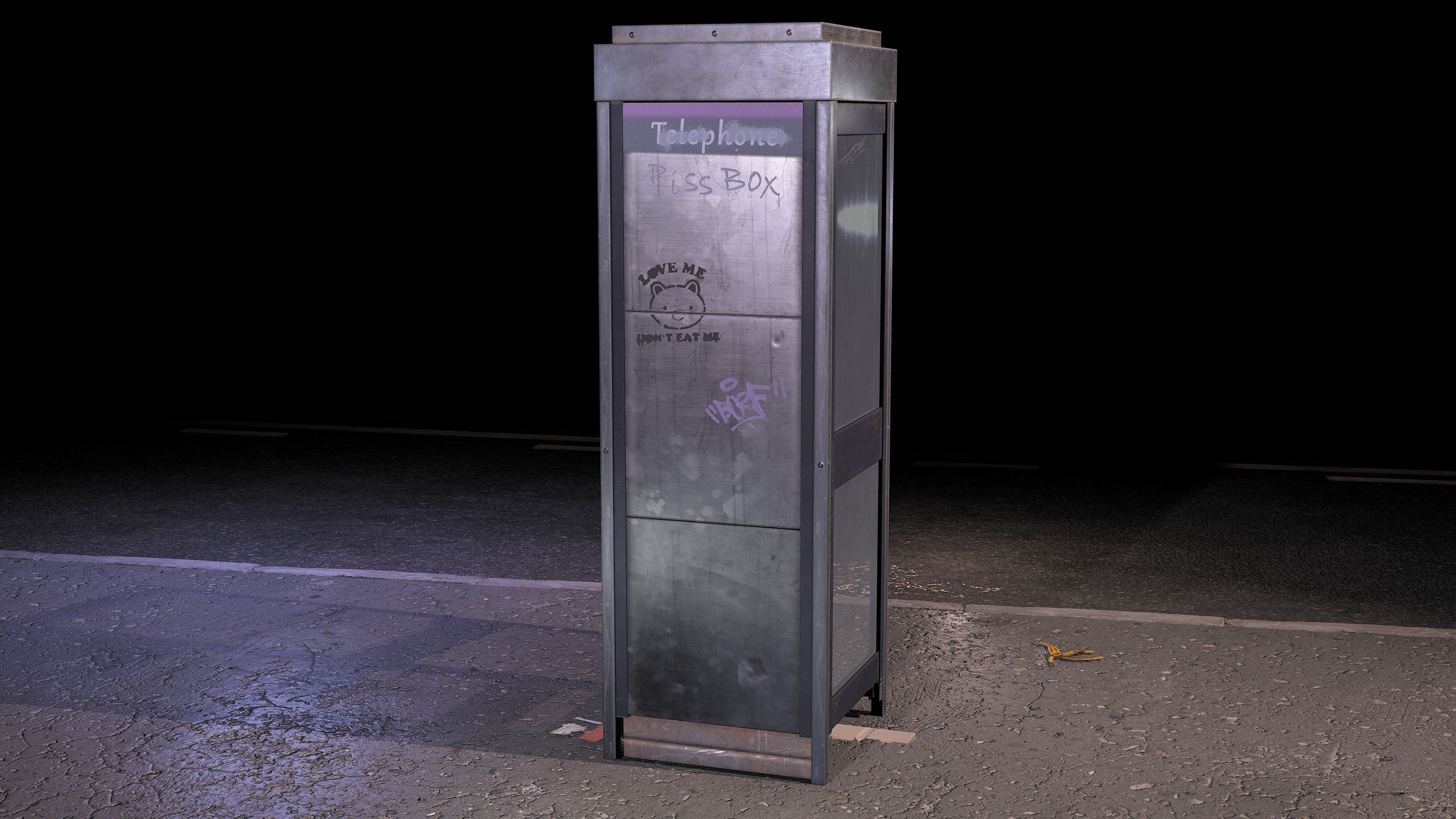 Phone box Low-poly 3D model_9