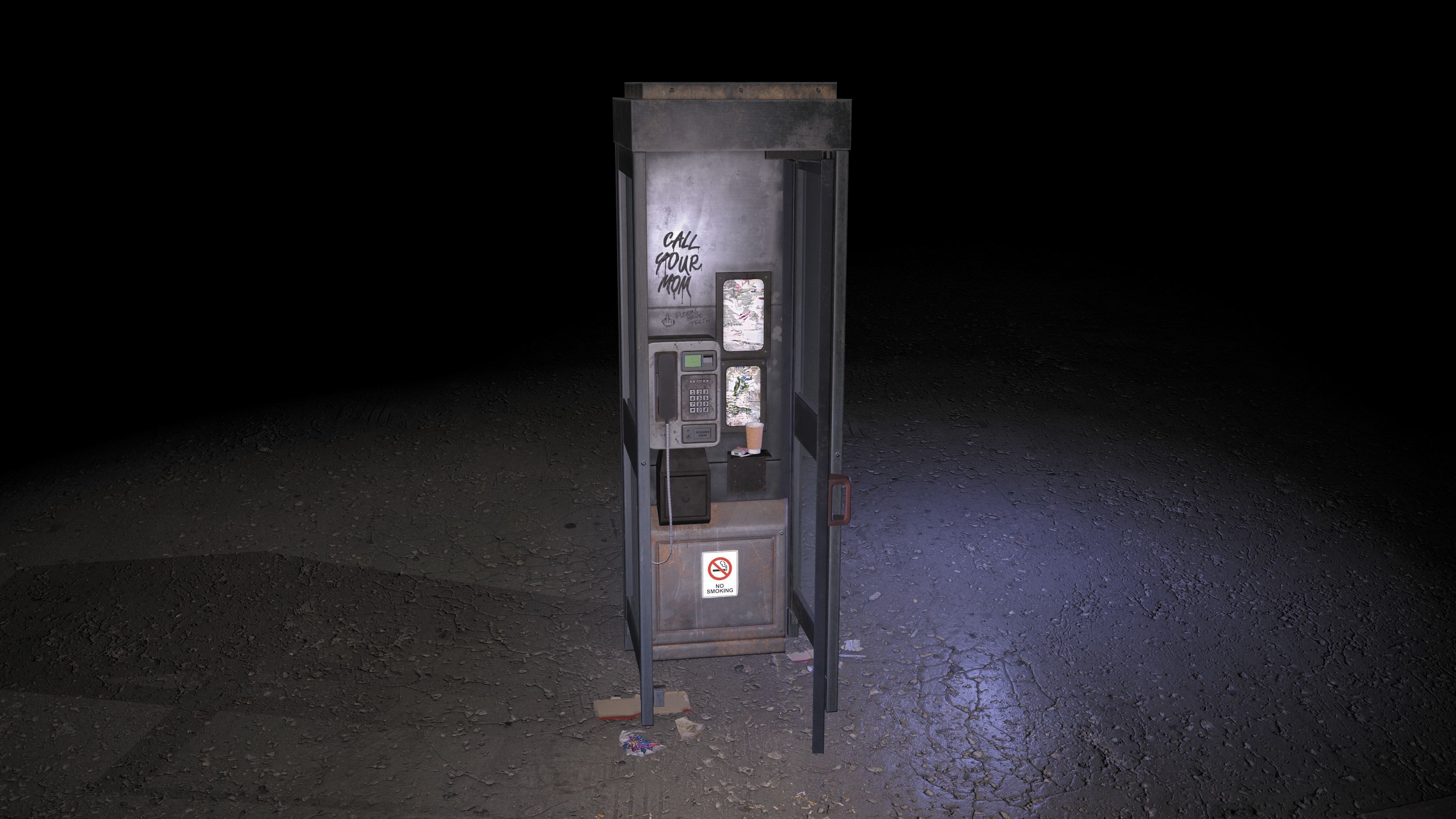 Phone box Low-poly 3D model_10