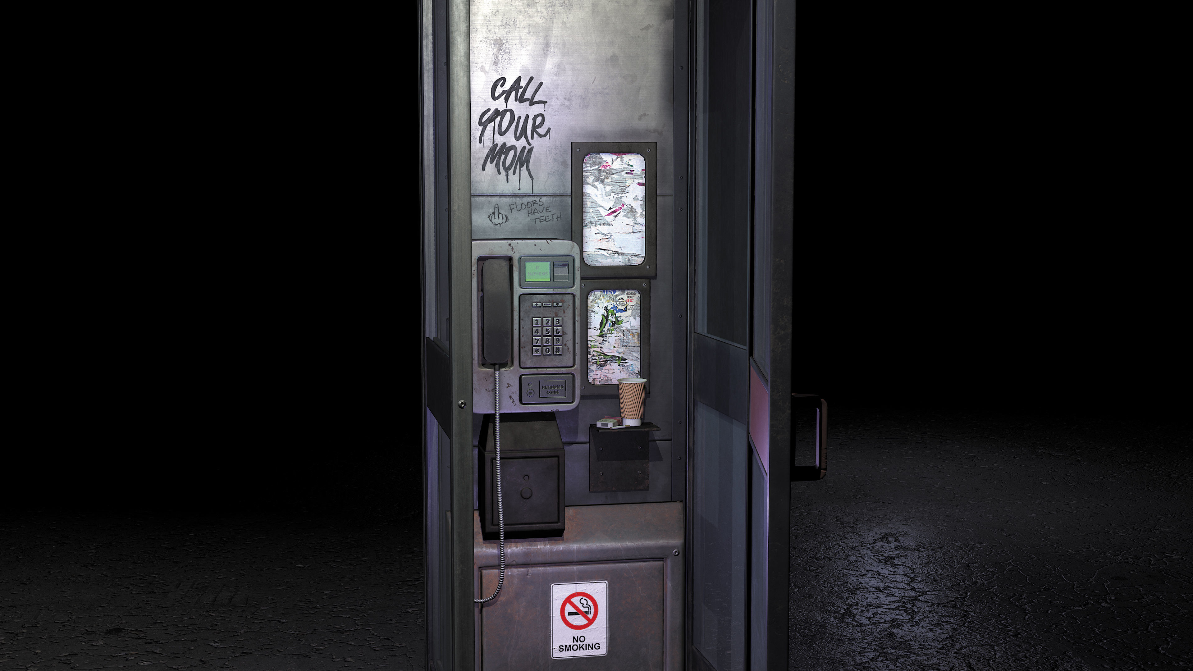 Phone box Low-poly 3D model_6