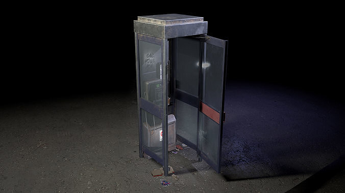 Phone box Low-poly 3D model