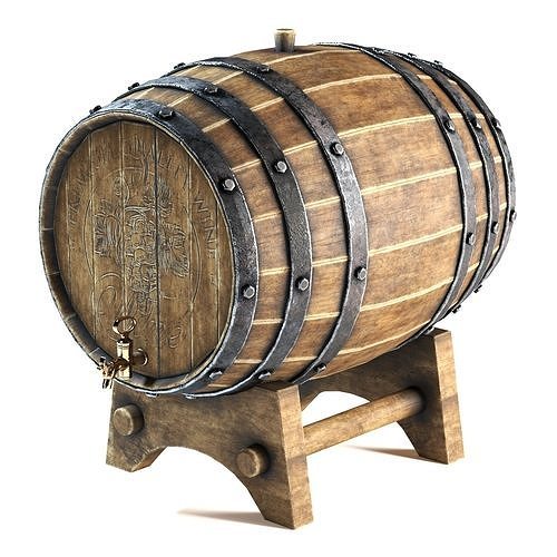Wine barrel 3D model