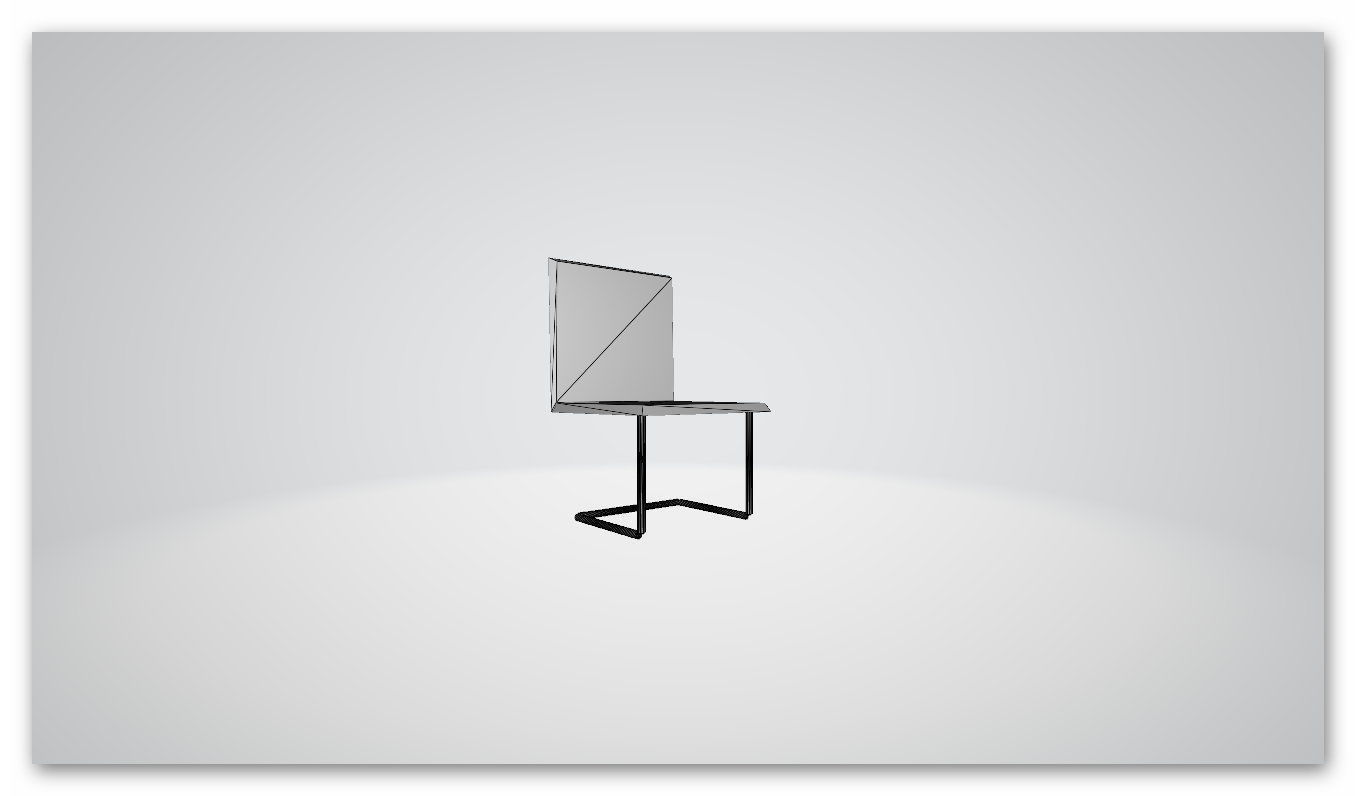 Future Chair Low-poly 3D model_5