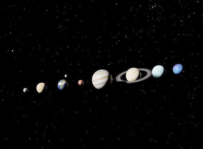 Hight poly solar system planets pack 3D model