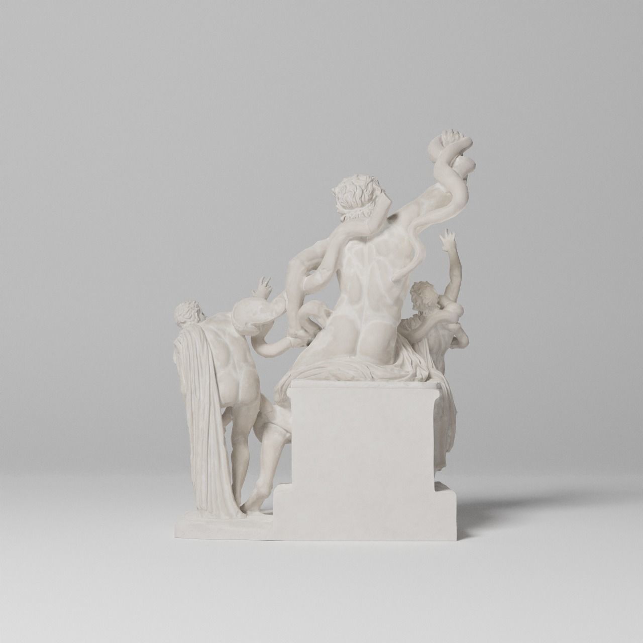 Laocoon and His Sons Sculpture VR AR Mobile-ready Game-ready Low-poly 3D model_9