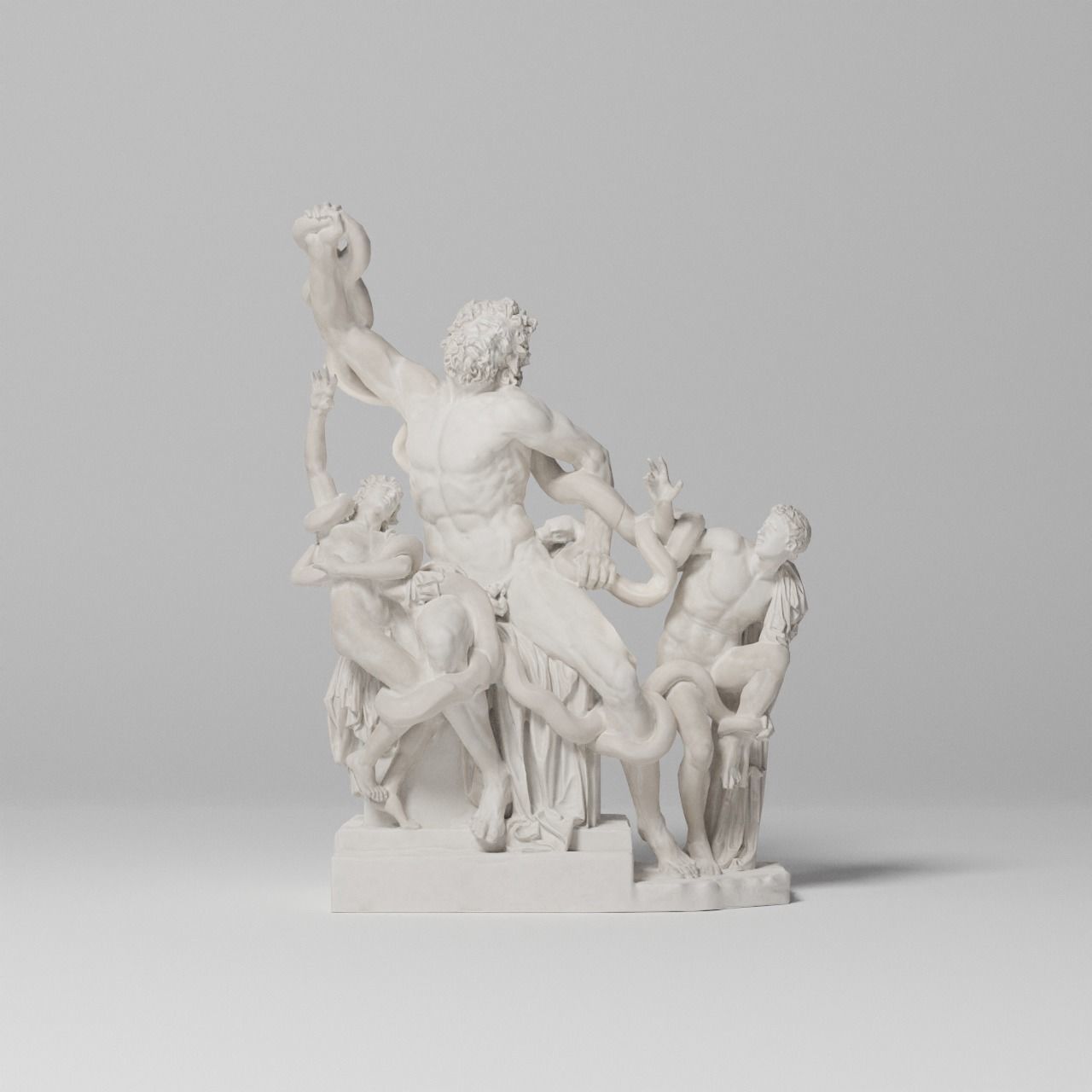 Laocoon and His Sons Sculpture VR AR Mobile-ready Game-ready Low-poly 3D model_3