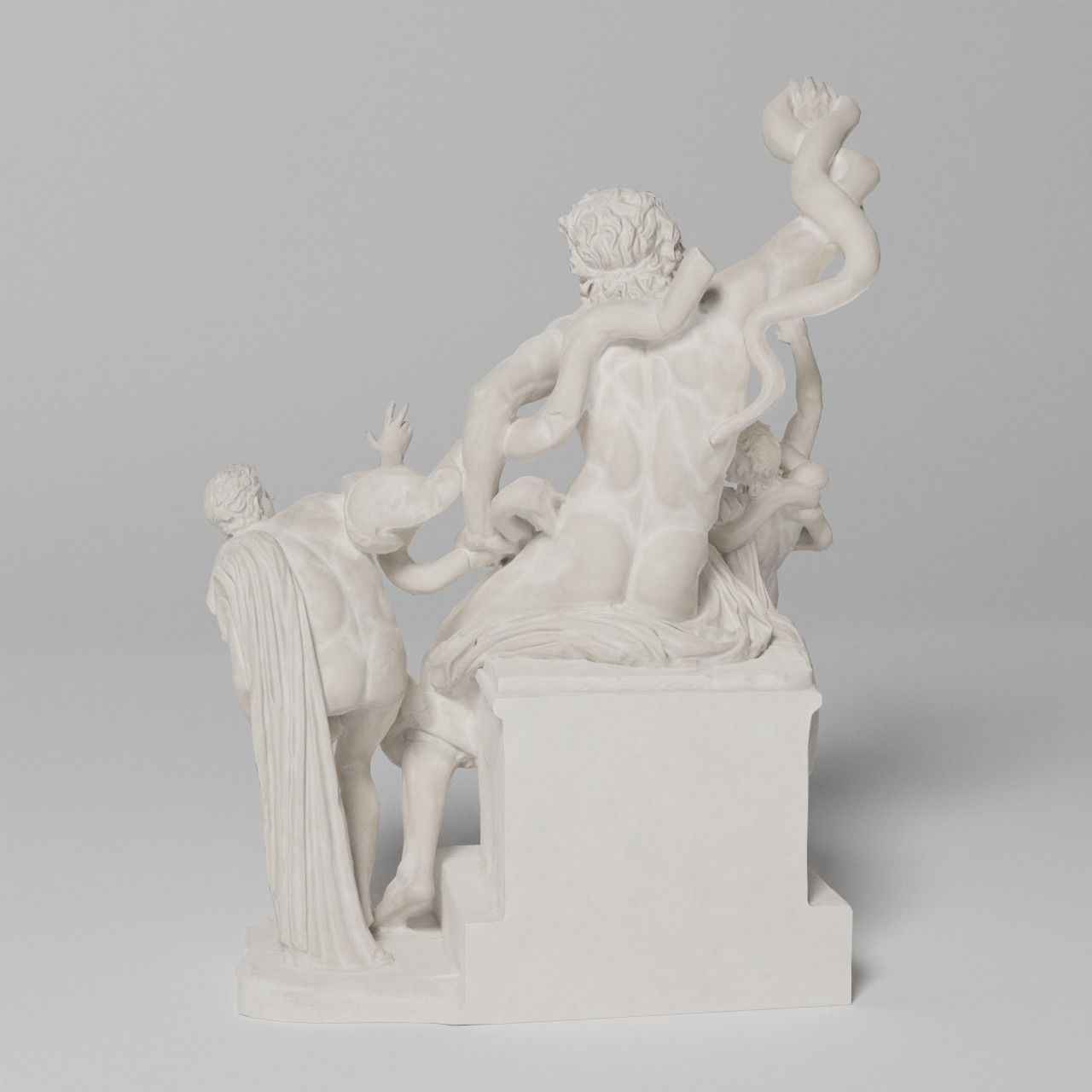 Laocoon and His Sons Sculpture VR AR Mobile-ready Game-ready Low-poly 3D model_8