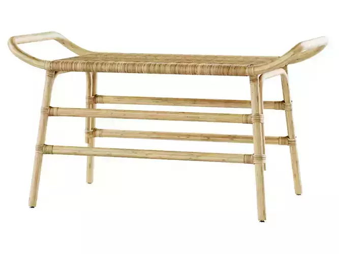 Rattan ottoman MD46  3D model