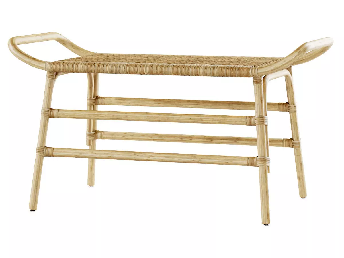 Rattan ottoman MD46  3D model_0