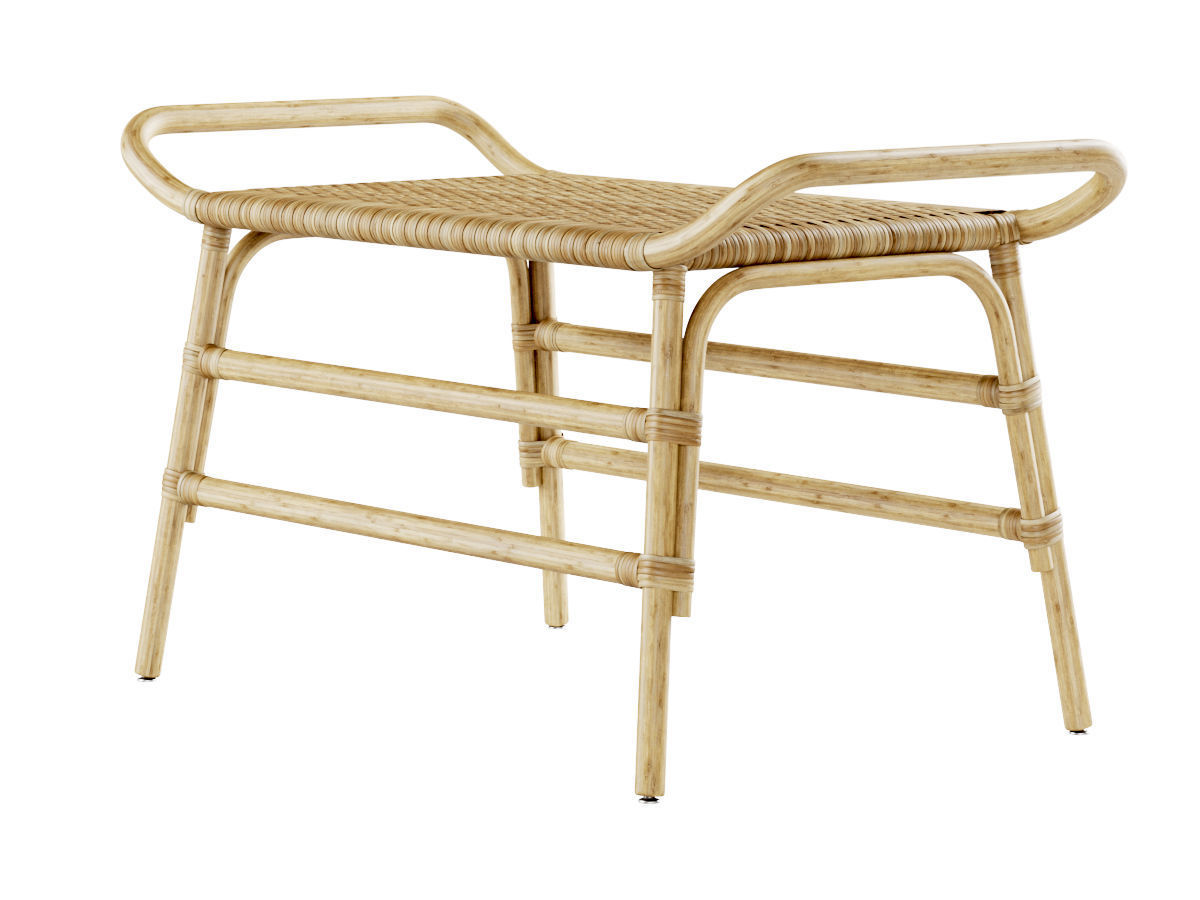 Rattan ottoman MD46  3D model_1