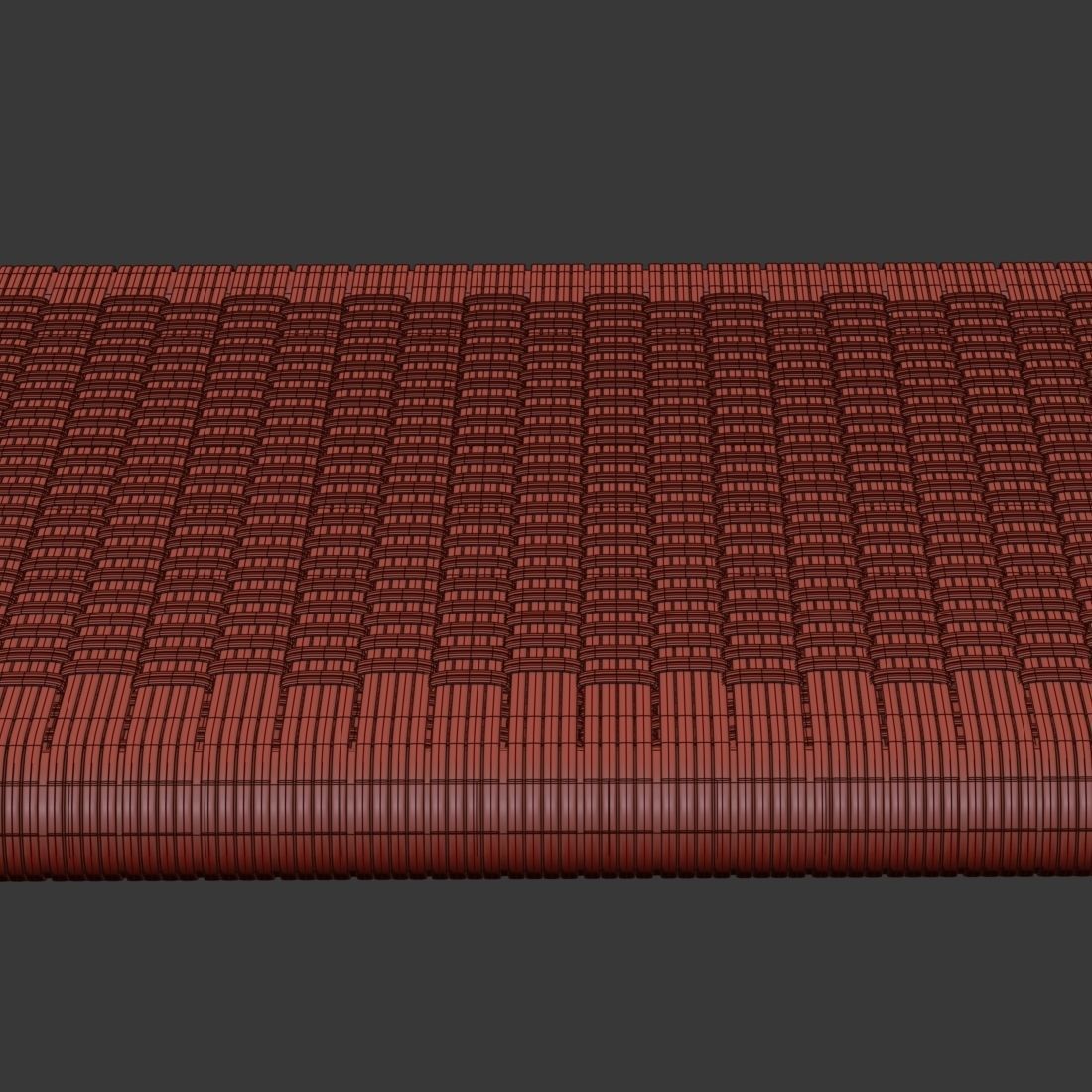 Rattan ottoman MD46  3D model_6