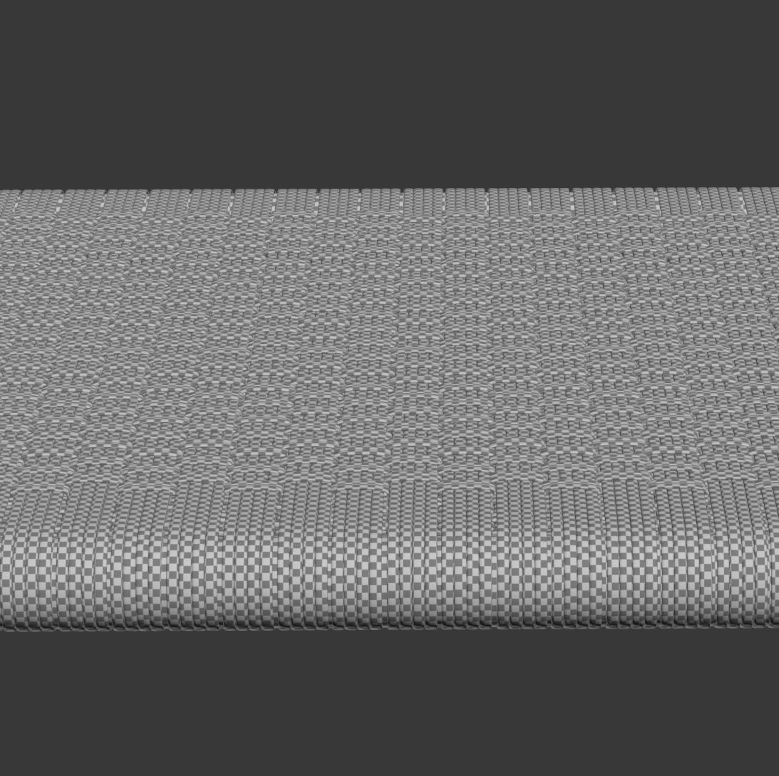 Rattan ottoman MD46  3D model_7