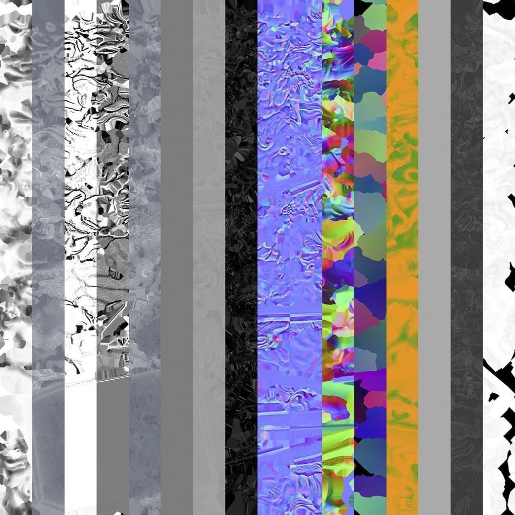 Equestrian statue of Louis XIV Sculpture VR AR Mobile Game-ready Low-poly 3D model_17