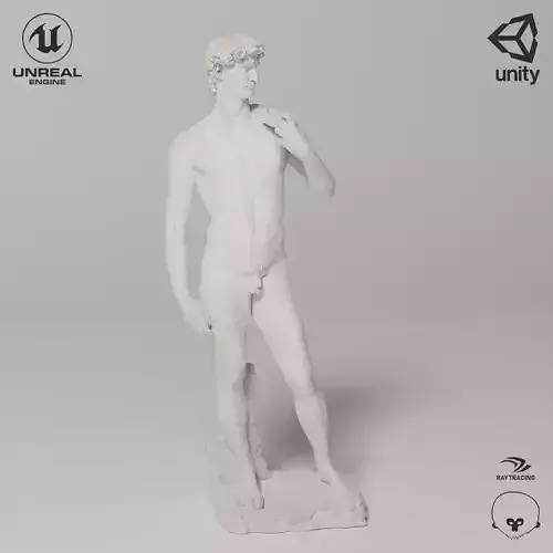 David Sculpture VR AR Mobile-ready Game-ready Low-poly 3D model