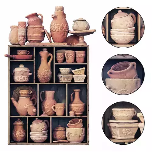 Dishes clay decor n17