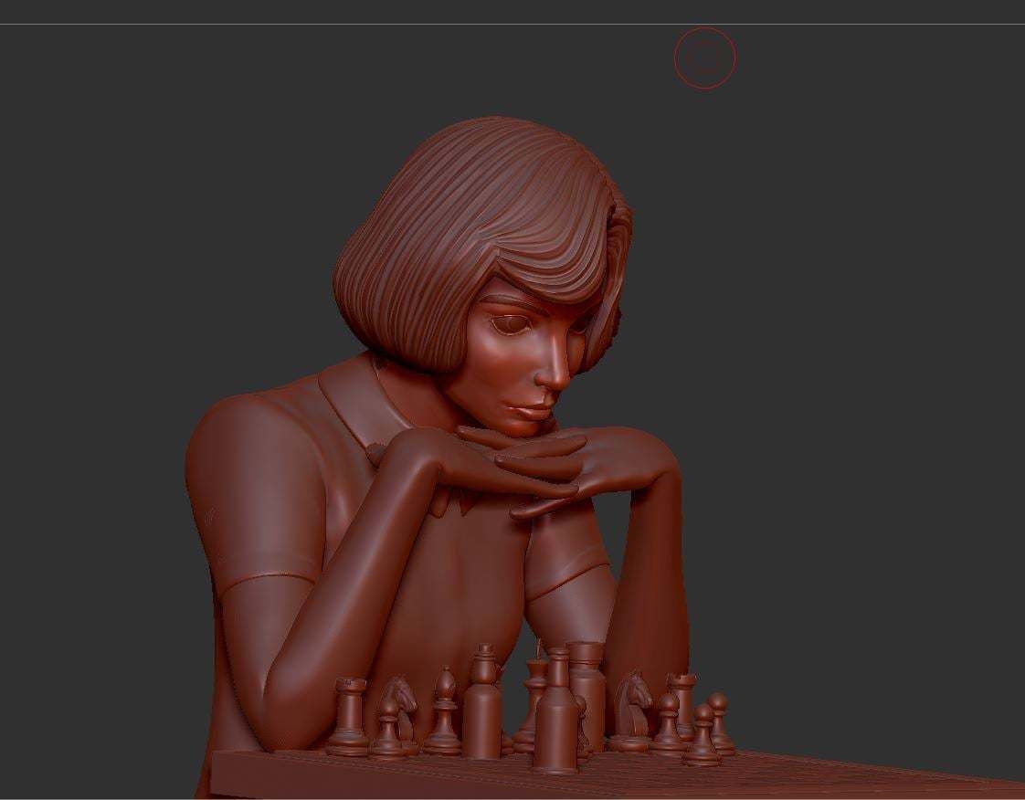 Queens Gambit Beth Harmon 3D print model_3