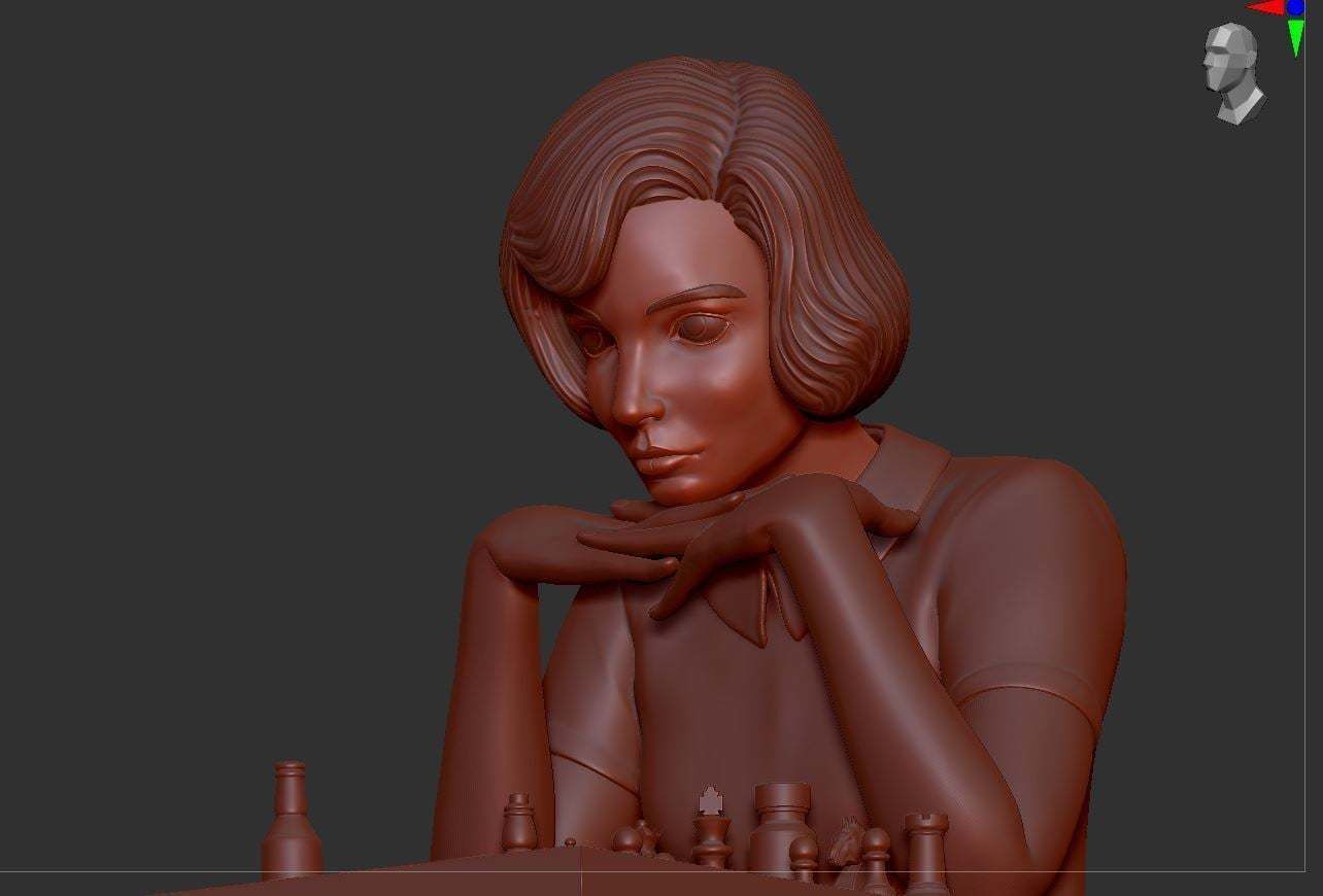 Queens Gambit Beth Harmon 3D print model_2
