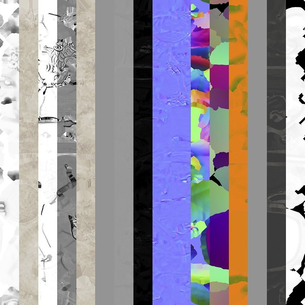 The Discobolus Tivoli Sculpture VR AR Mobile-ready Game-ready Low-poly 3D model_19