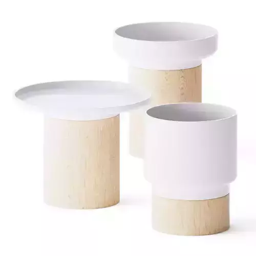 APU Low round wooden coffee table by Zeitraum