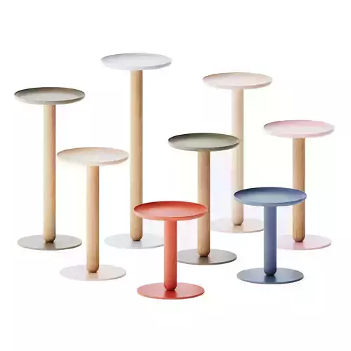 Balans Steel and wood plant pot by Artifort