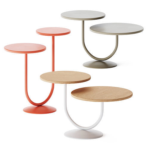 Twins round side table by Artifort 3D model