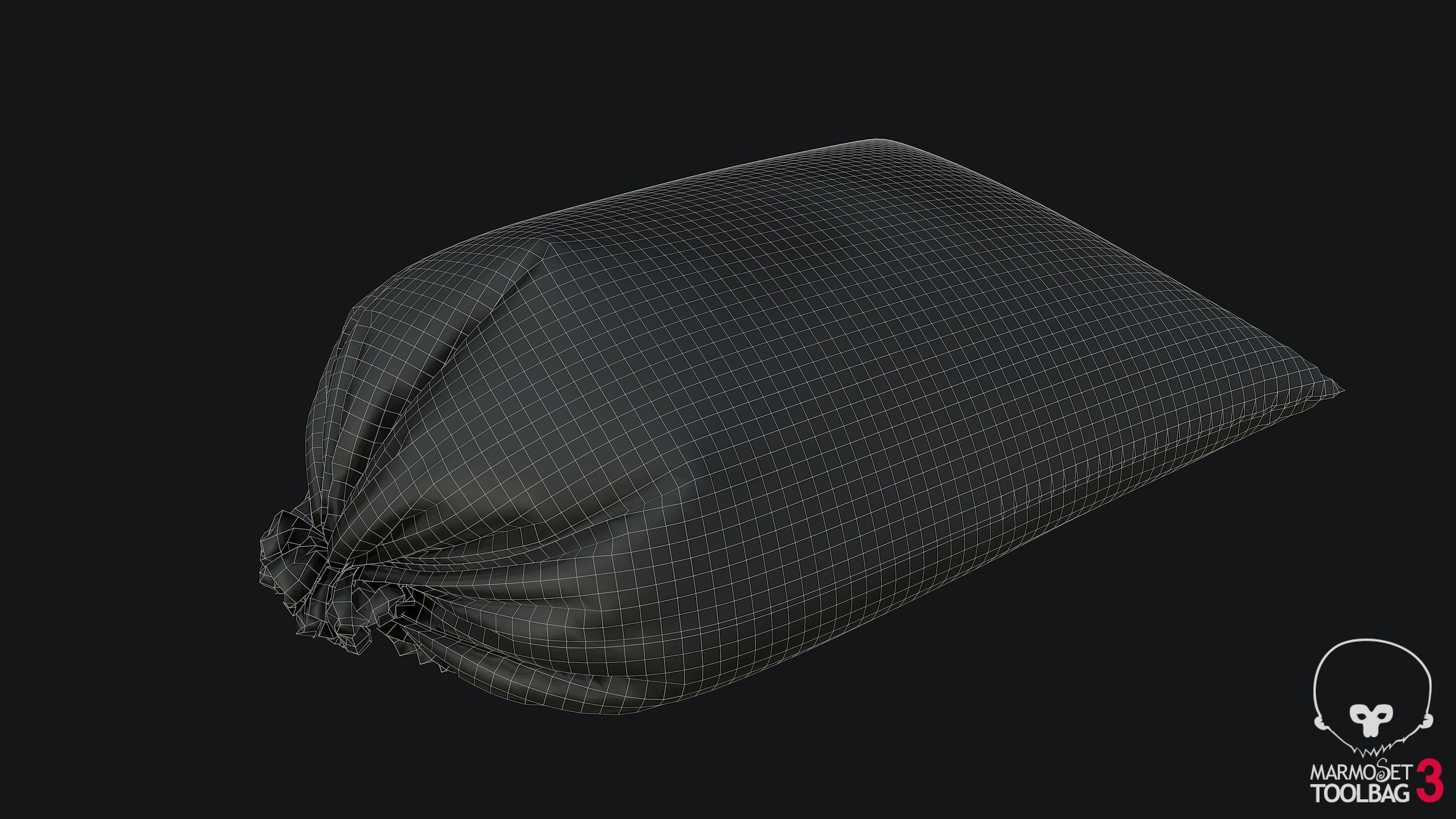 Sandbag WWII PBR Low-poly 3D model_4