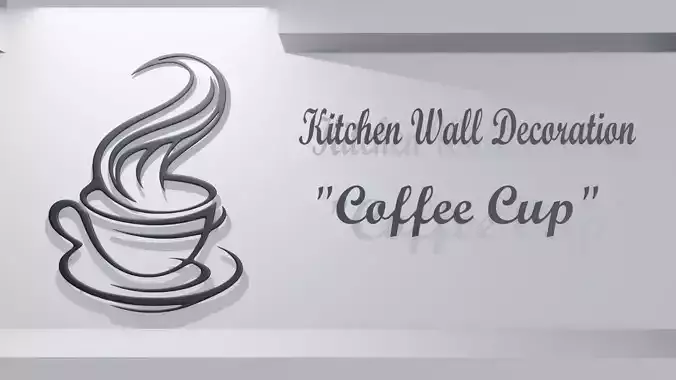 Kitchen Wall Decoration - Coffee Cup 3D model