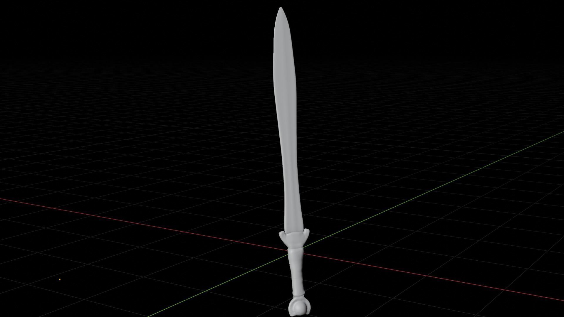 Larp Celtic Sword Low-poly 3D model_3