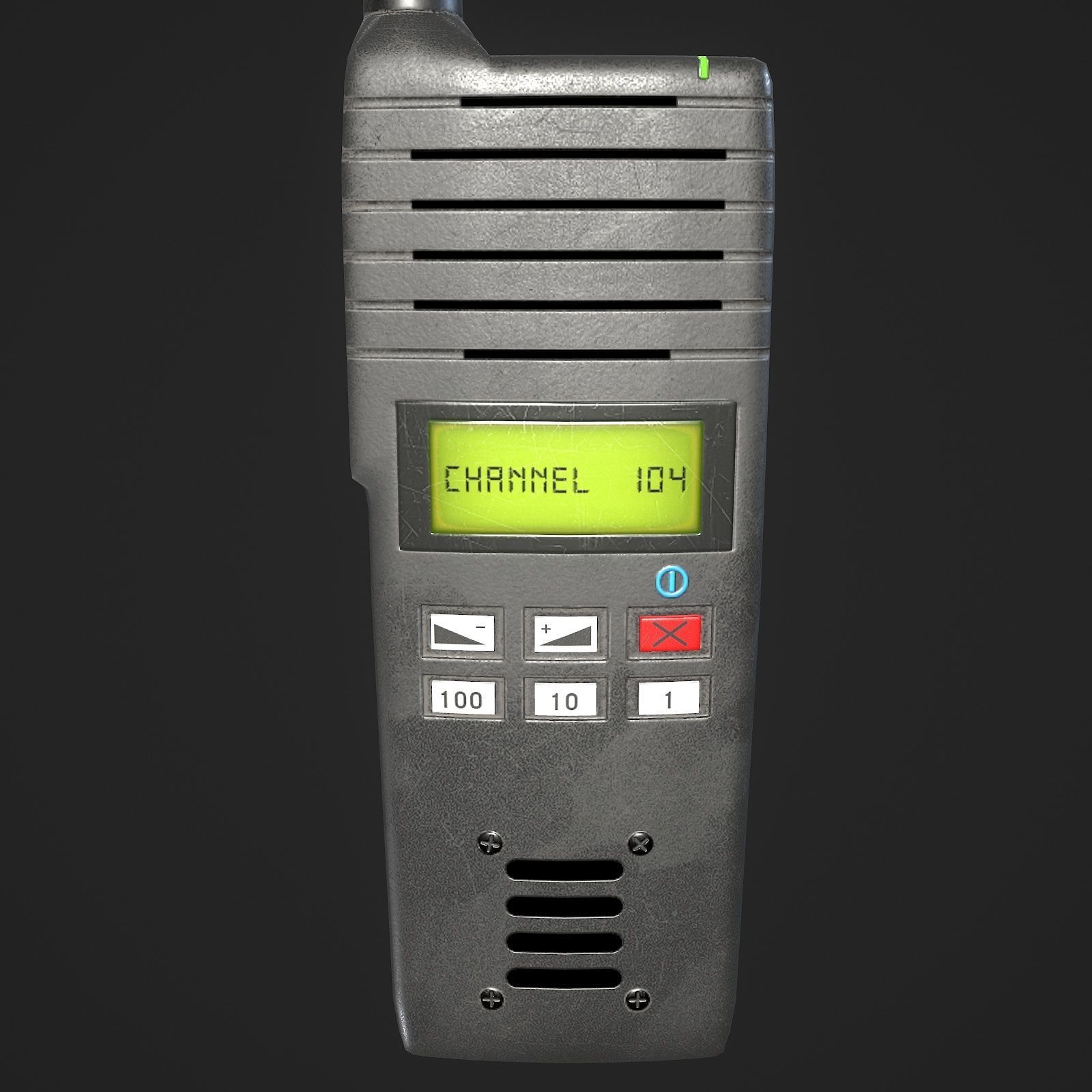 Handheld Radio Free low-poly 3D model_5