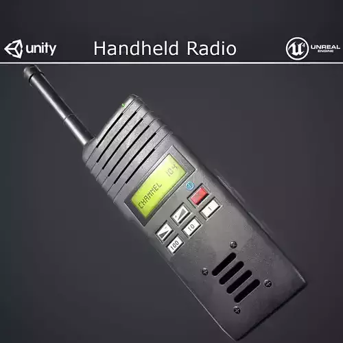 Handheld Radio Free low-poly 3D model Handheld Radio Free low-poly 3D model