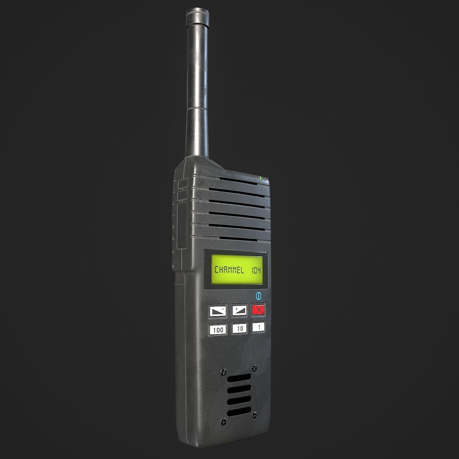 Handheld Radio Free low-poly 3D model_3