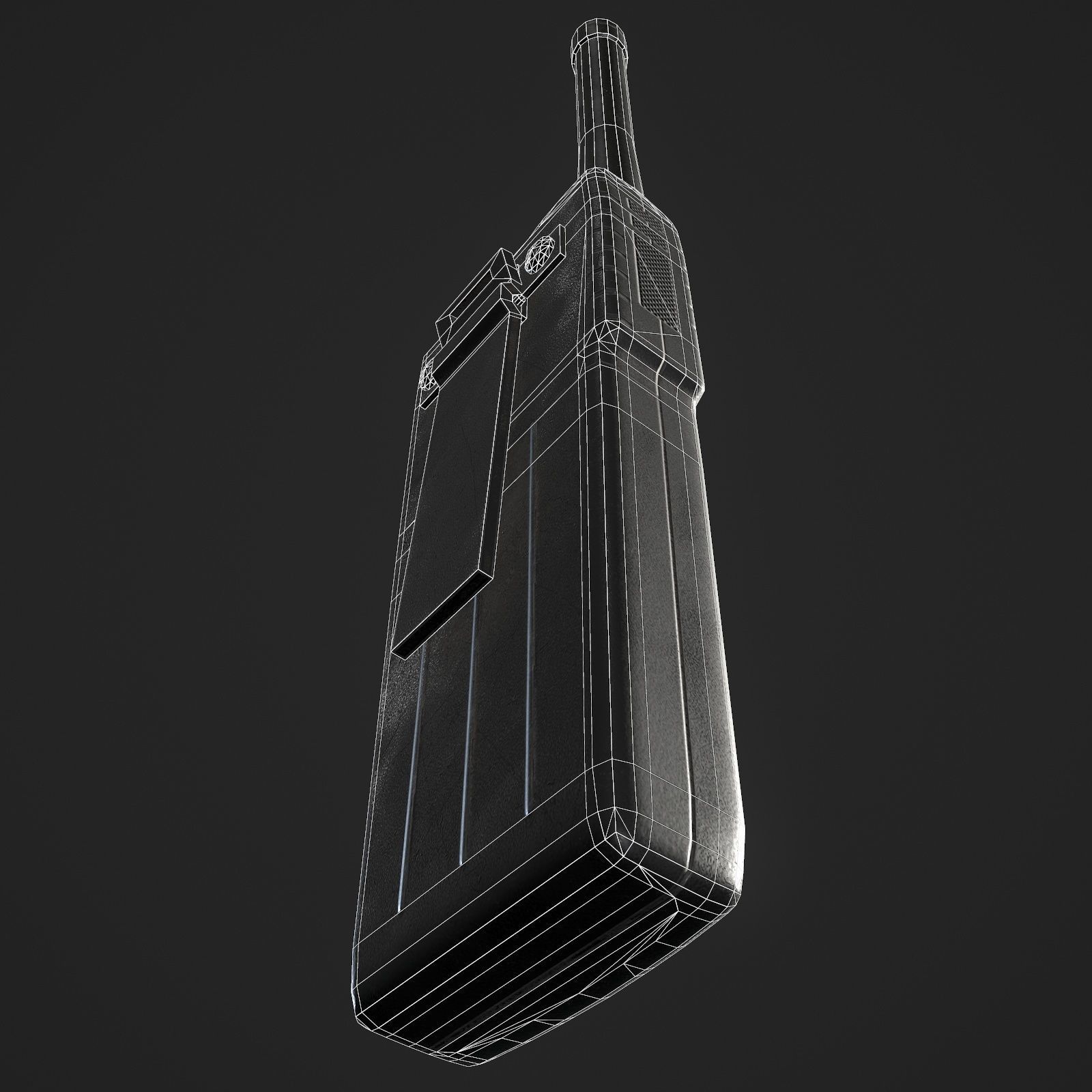 Handheld Radio Free low-poly 3D model_12