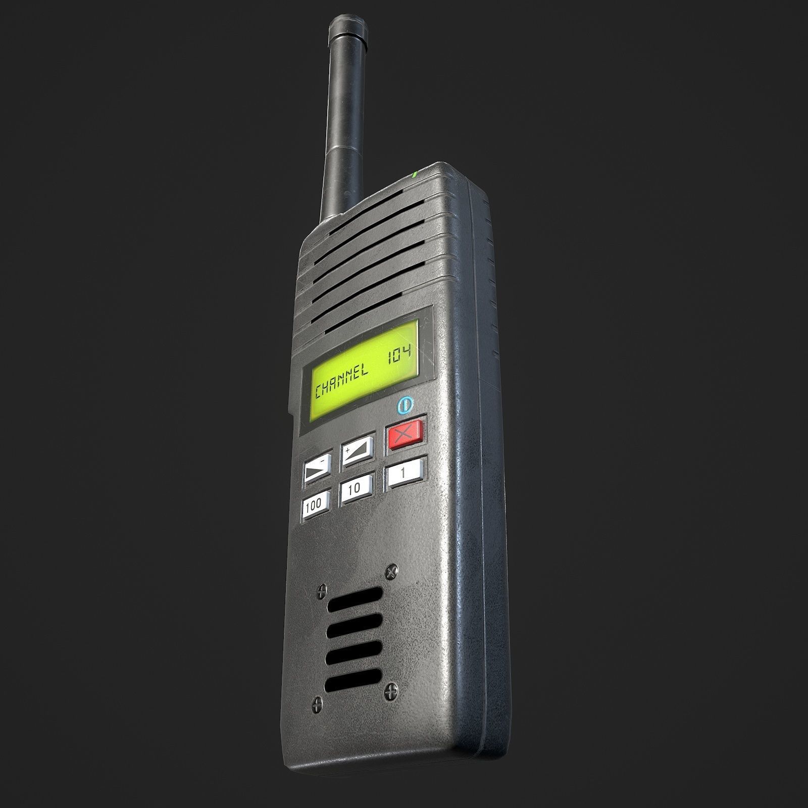 Handheld Radio Free low-poly 3D model_4