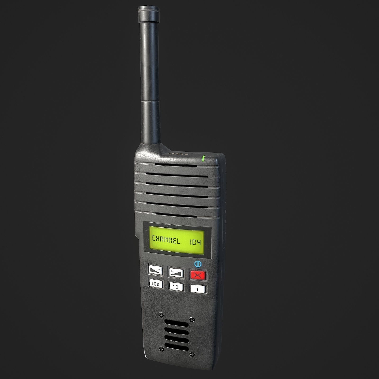 Handheld Radio Free low-poly 3D model_2