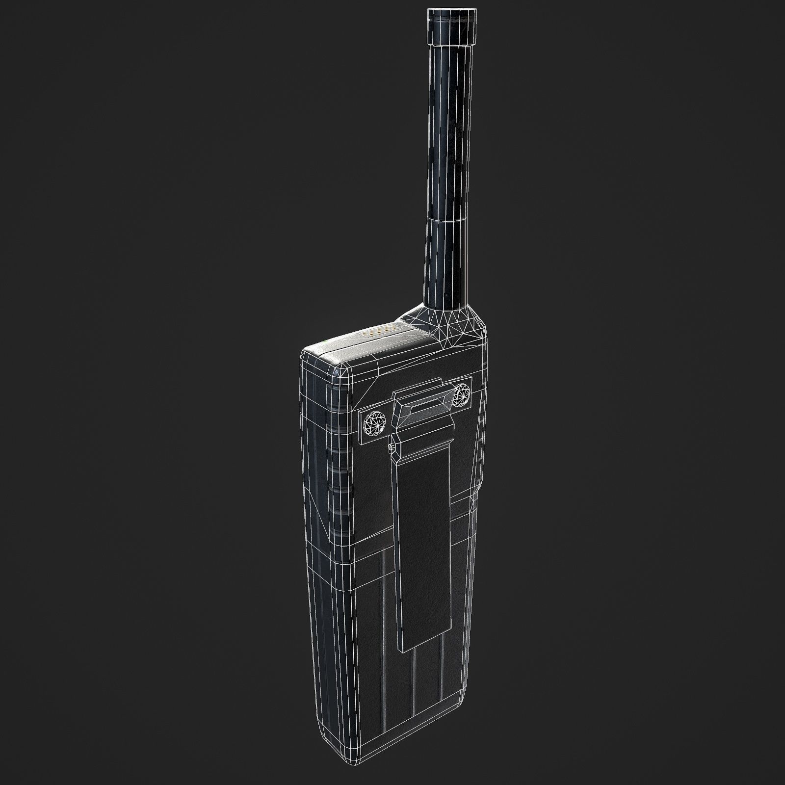 Handheld Radio Free low-poly 3D model_11