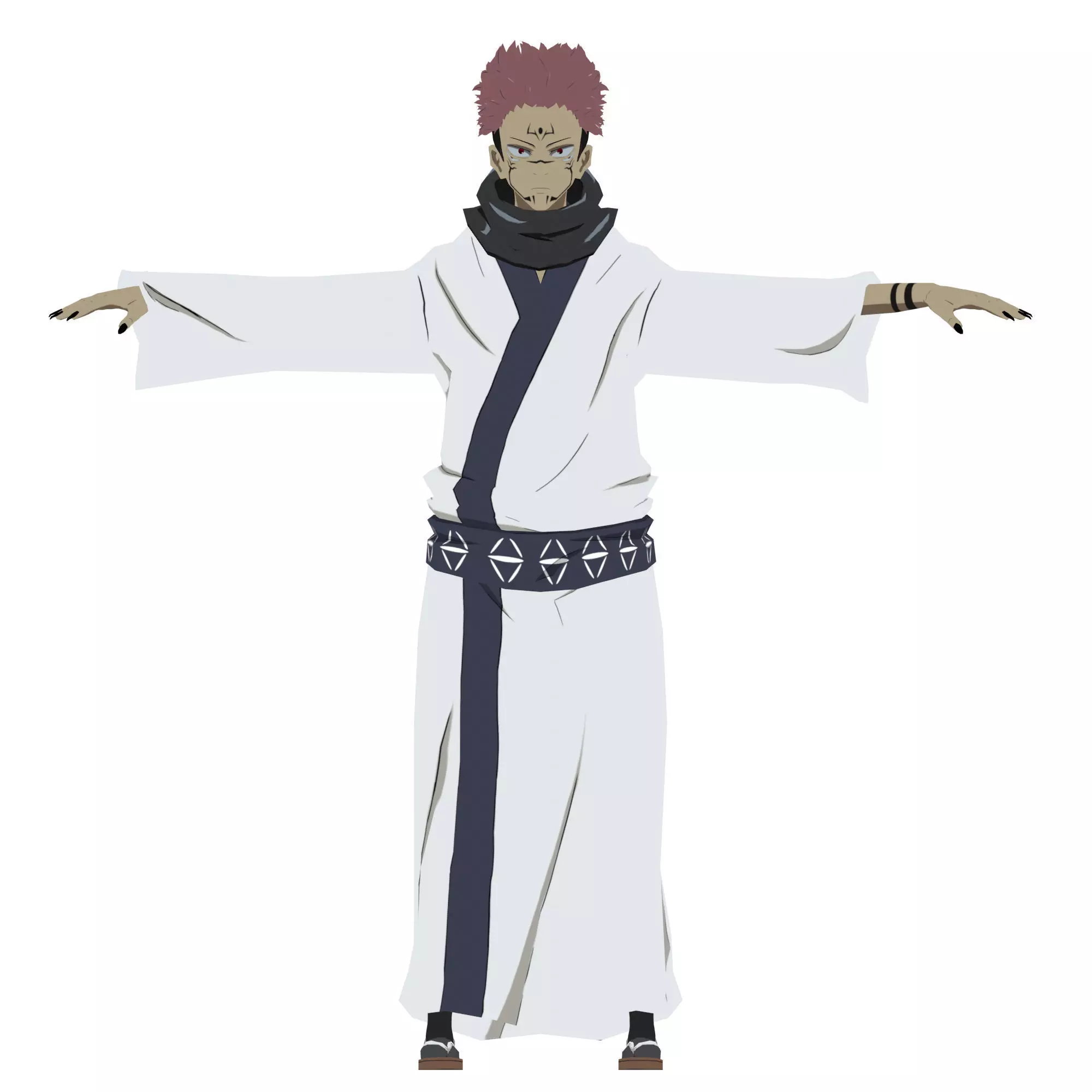 Sukuna - Jujutsu Kaisen Low-poly 3D model_0