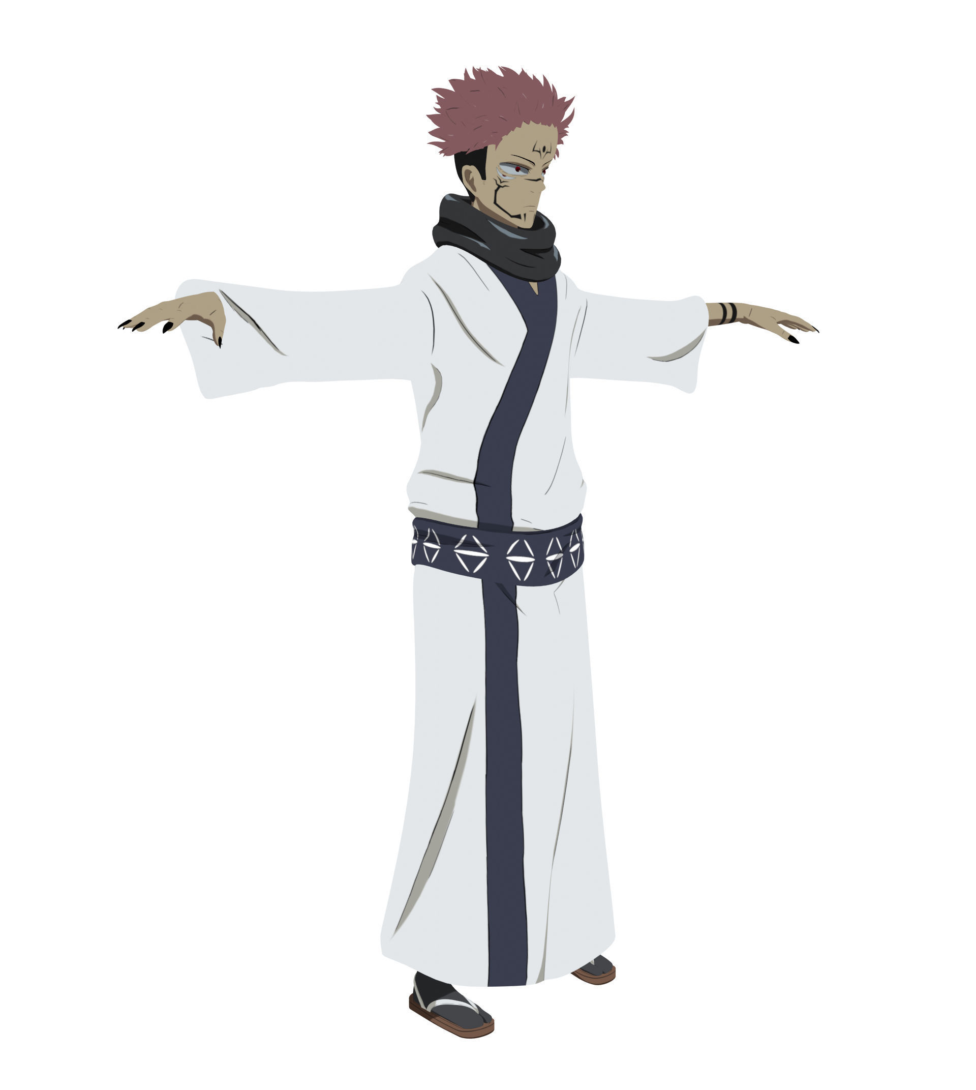 Sukuna - Jujutsu Kaisen Low-poly 3D model_4