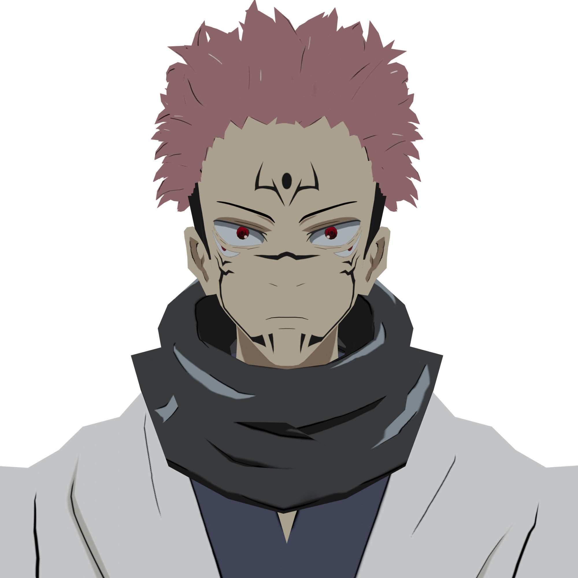 Sukuna - Jujutsu Kaisen Low-poly 3D model_17
