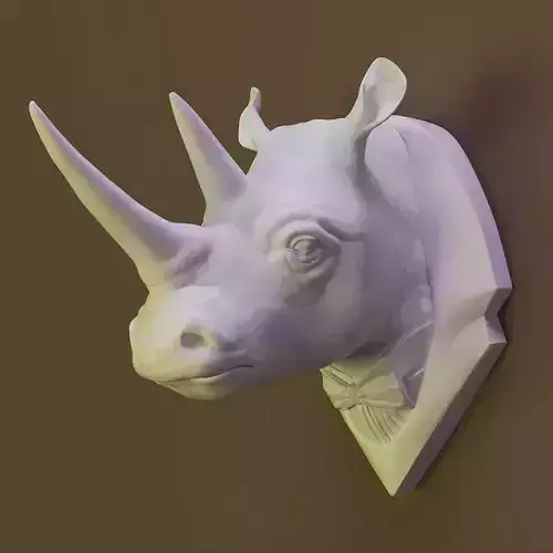 Decorative head rhino