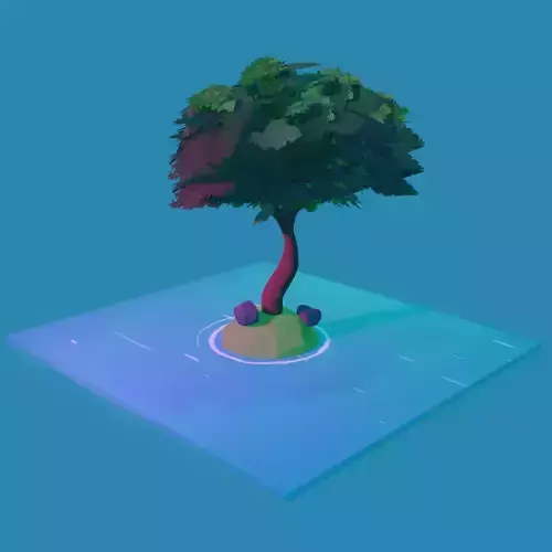  Low poly Stylized Tree water and stuff