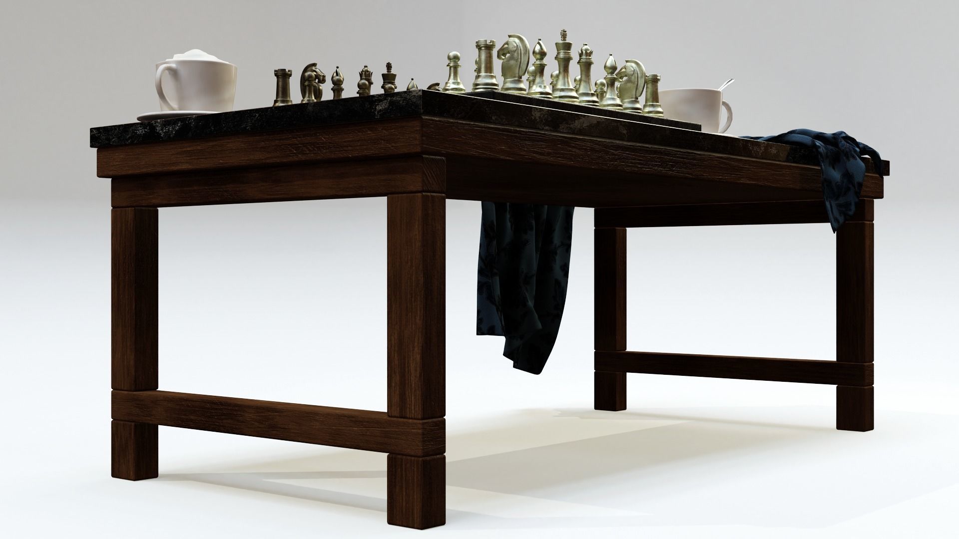 Chess Coffee Table 3D model_3