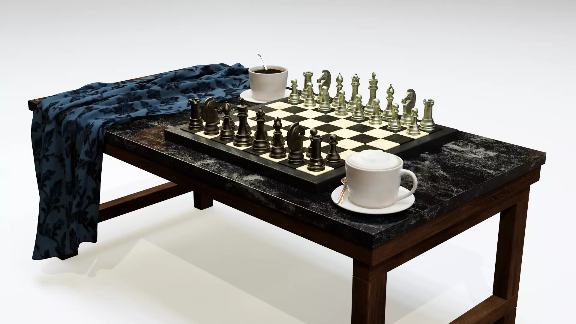 Chess Coffee Table 3D model_0